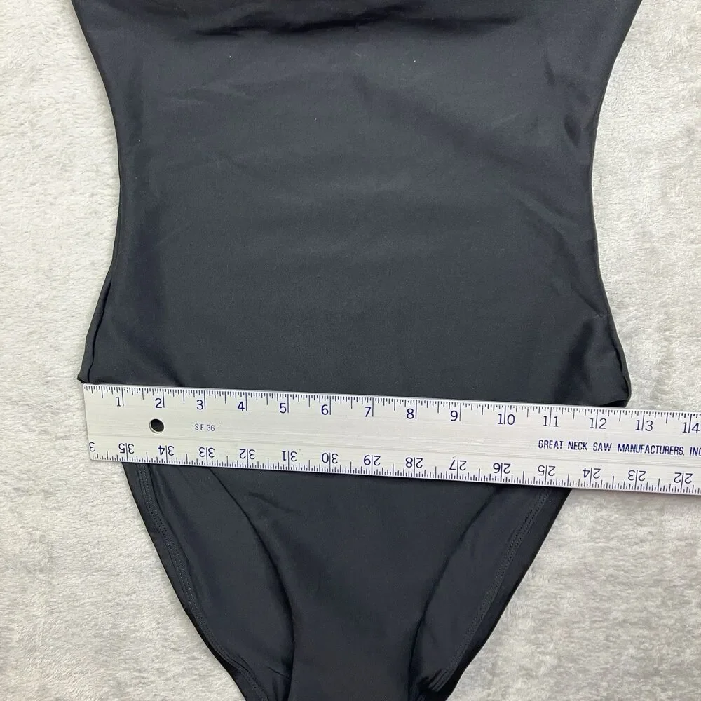 J.Crew Gemma One Piece Swimsuit 6 Black Convertible Classic Sculpt Strapless